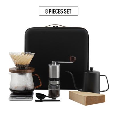 Tragbare Camping Manuelle Kaffeemühle Kaffeebereiter Filterkanne V600 Drip Pour Over Kaffee Teetassen Mit Reisebox Kaffeegeschirr Sets