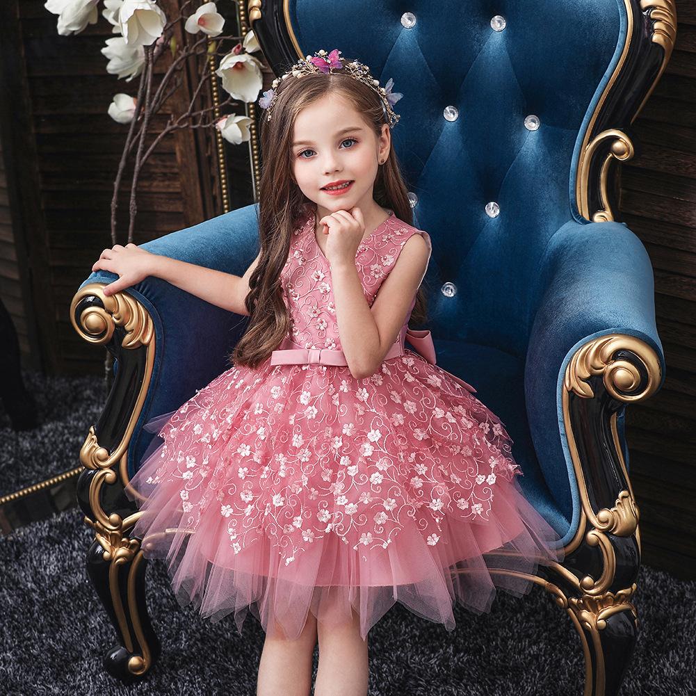 New Baby Girls' Birthday Princess Dress Tutu Dress for Toddler Girls, Kindergarten Dresses