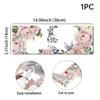1Pcs Floral Sink Faucet Absorbent Mat, Drainage Pad, Kitchen, Bathroom Sink, Countertop, Drain Pad, Diatomaceous Mud Washbasin, Quick Drying Pad