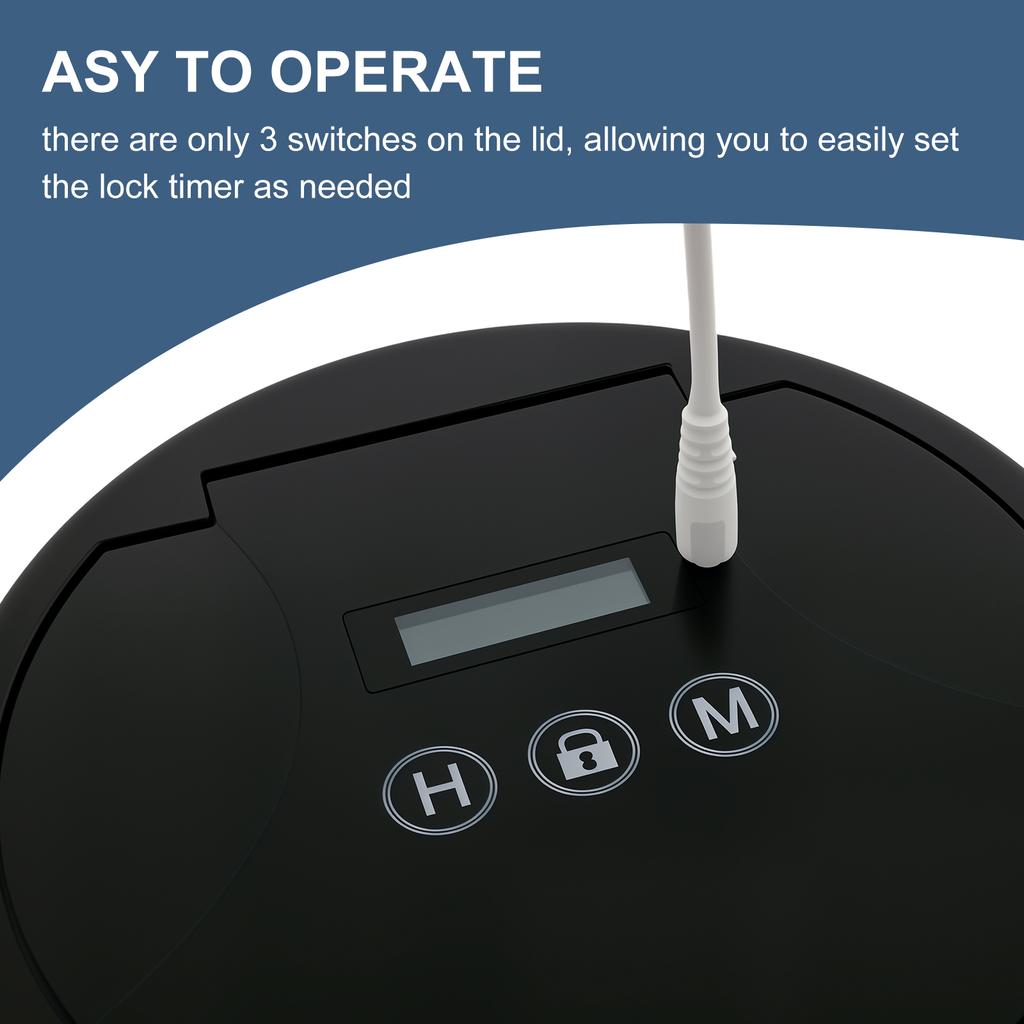 Časový zámek velká kapacita Časový zámek s LCD displejem Budování návyků Zámek na jídlo / telefon Automatické odemknutí Nový