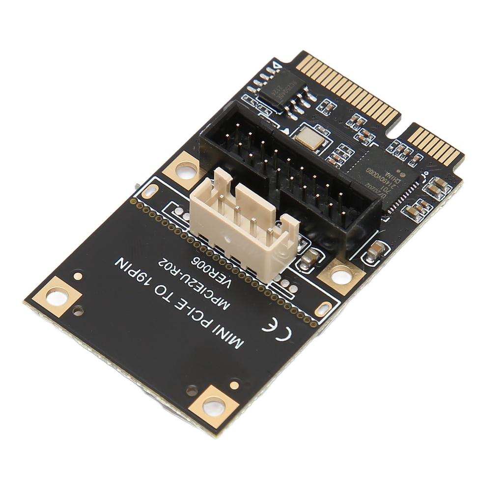 Mini PCIE to USB3.2 GEN1 Front 19Pin Expansion Card 5Gbps USB Hot Swap Expansion Card for Windows