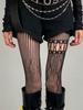 Vintage Hollowed-Out Floral Lace Babes Jacquard Net Socks Y2K Fishnet Socks Black Sexy Bottom Socks Women 6235