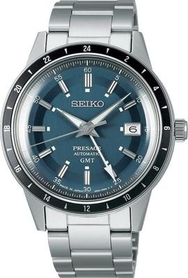 Pánské stříbrné hodinky Seiko Presage Style 60's GMT SARY229