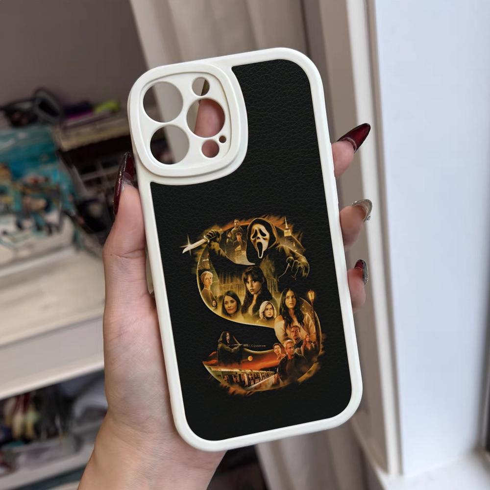 Ghostface Horror Scream Phone Case For Iphone 16 15 14 12 13 Pro Max 11 Mini Xs Puls Lambskin Silicone Cover