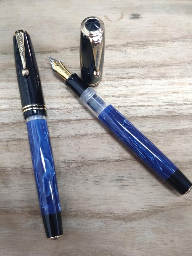 ADMOK 28 Pluma Fuente Retro de Relleno por Botón F\M Nib Diseño de la Era Republicana de China Vintage Caligrafía Clásica Regalo PARA Coleccionista