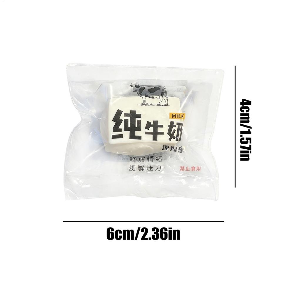 

Pure Milk Shaped Squeezable Fun Stress-relief Fidget Slow Rebound Sensory Stress Reliever For Anxiety Milk Model Creative Gifts