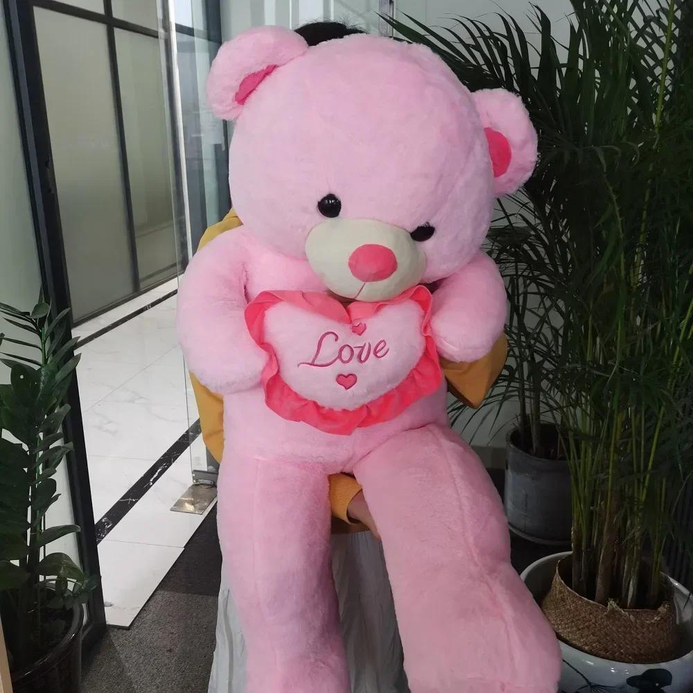 80/100cm Big LOVE Plush Toy Bear Giant Stuffed Animals Birthday Valentines Day Gifts Soft Pillow Dolls Grilfriend Girls Wife Kid