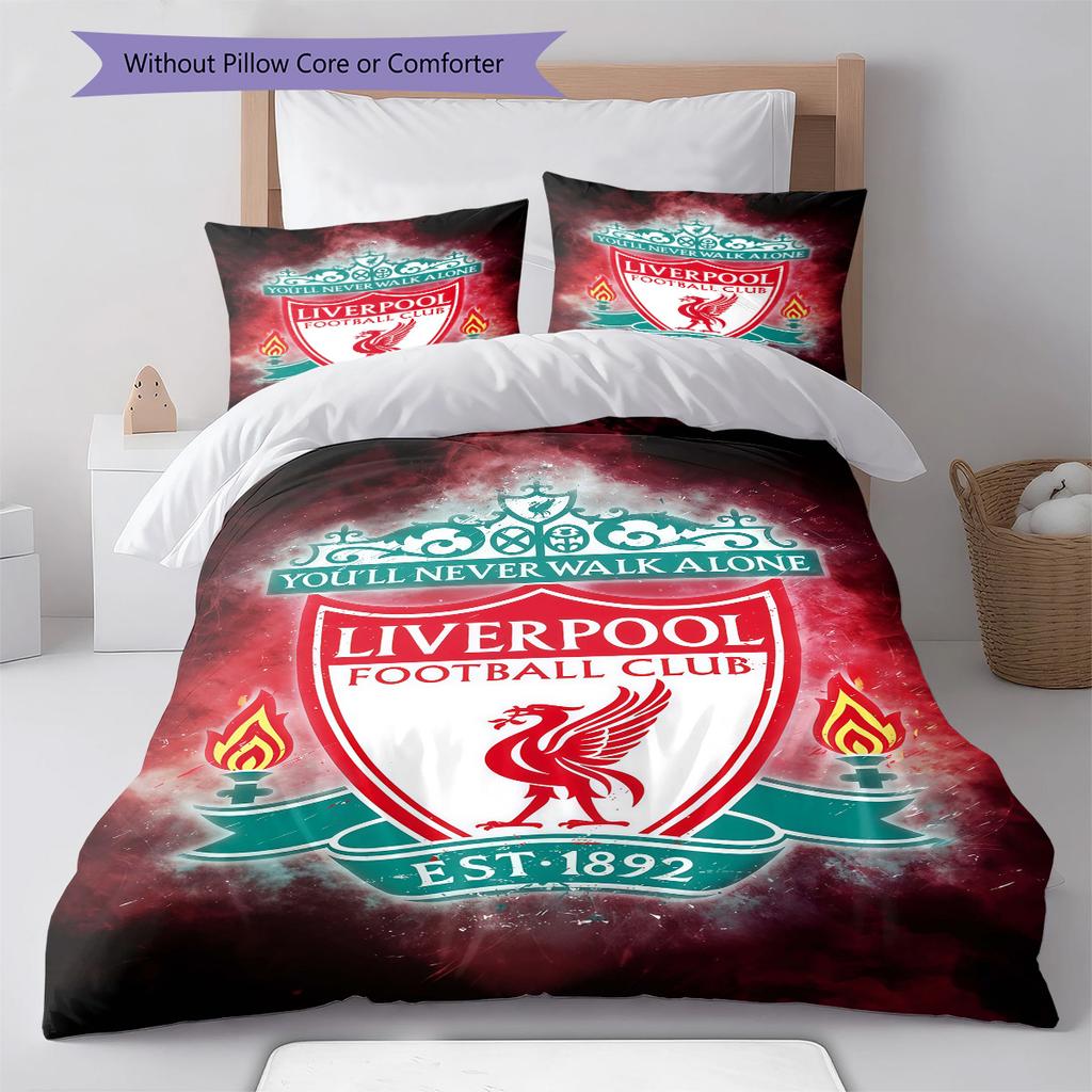 Liverbird logo Pattern Bedding Quilt Set Quilt Cover Pillowcase Home Decoration Birthday Gift (1 * duvet cover + 2 * pillowcase, without core)