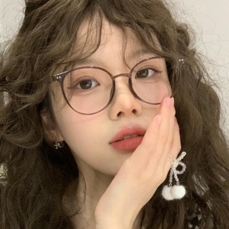 Ready Stock Korean Anti Radiation Eyeglasses Round Metal Frame Eyeglasses Women/Men