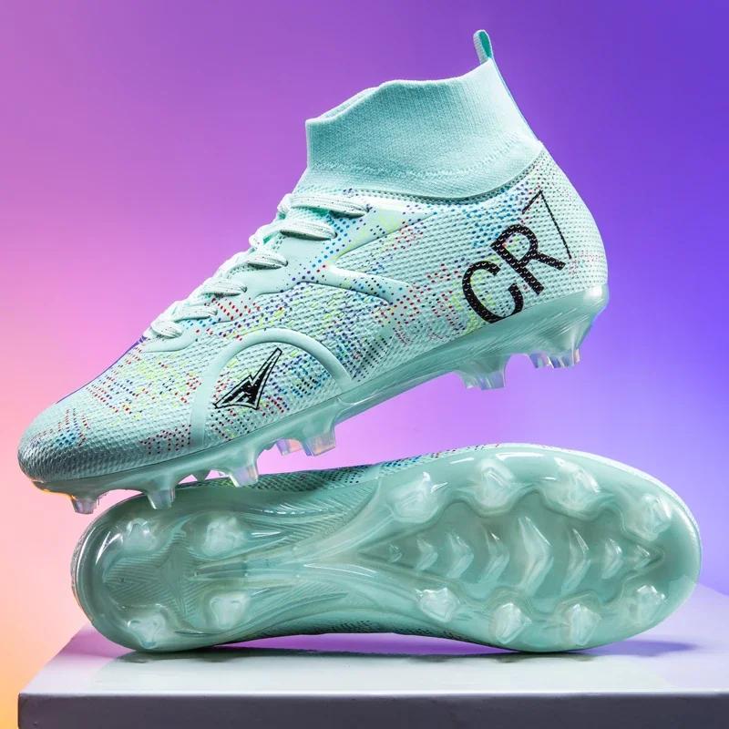 New Top Low Student Football Shoes with CR7 Long And Broken Pins for Training And Matches Professional Youth Sports Shoes