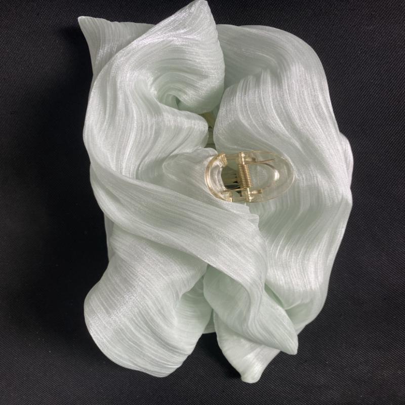 Korean Style Pleated Cloud Crab Claw Hair Clip Mesh Flower Bud Hair Clip Shark Clip Women Accessories