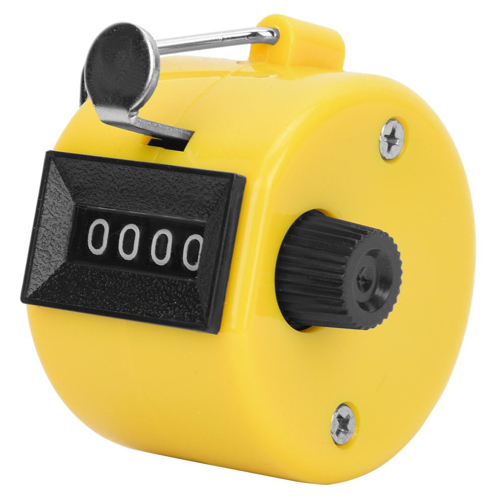 BERM Hand Tally Counter 4 Digits Plastic Knob Reset Handheld Counting Tool with Hook