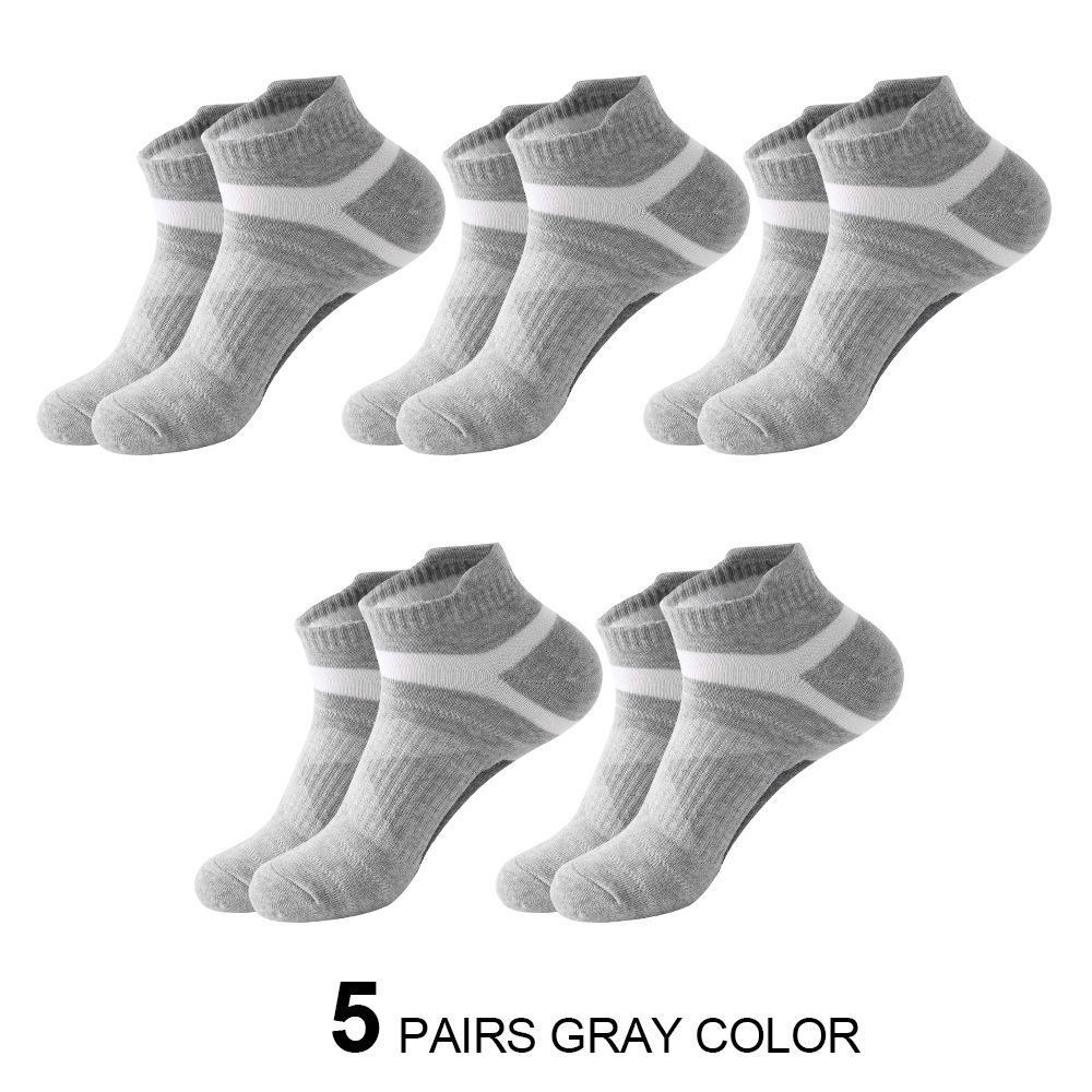 Zhuji Men's Summer Thin Color Block Cotton Ankle Socks - Non-slip, Fashionable, Versatile, and Trendy for Running and Sports.