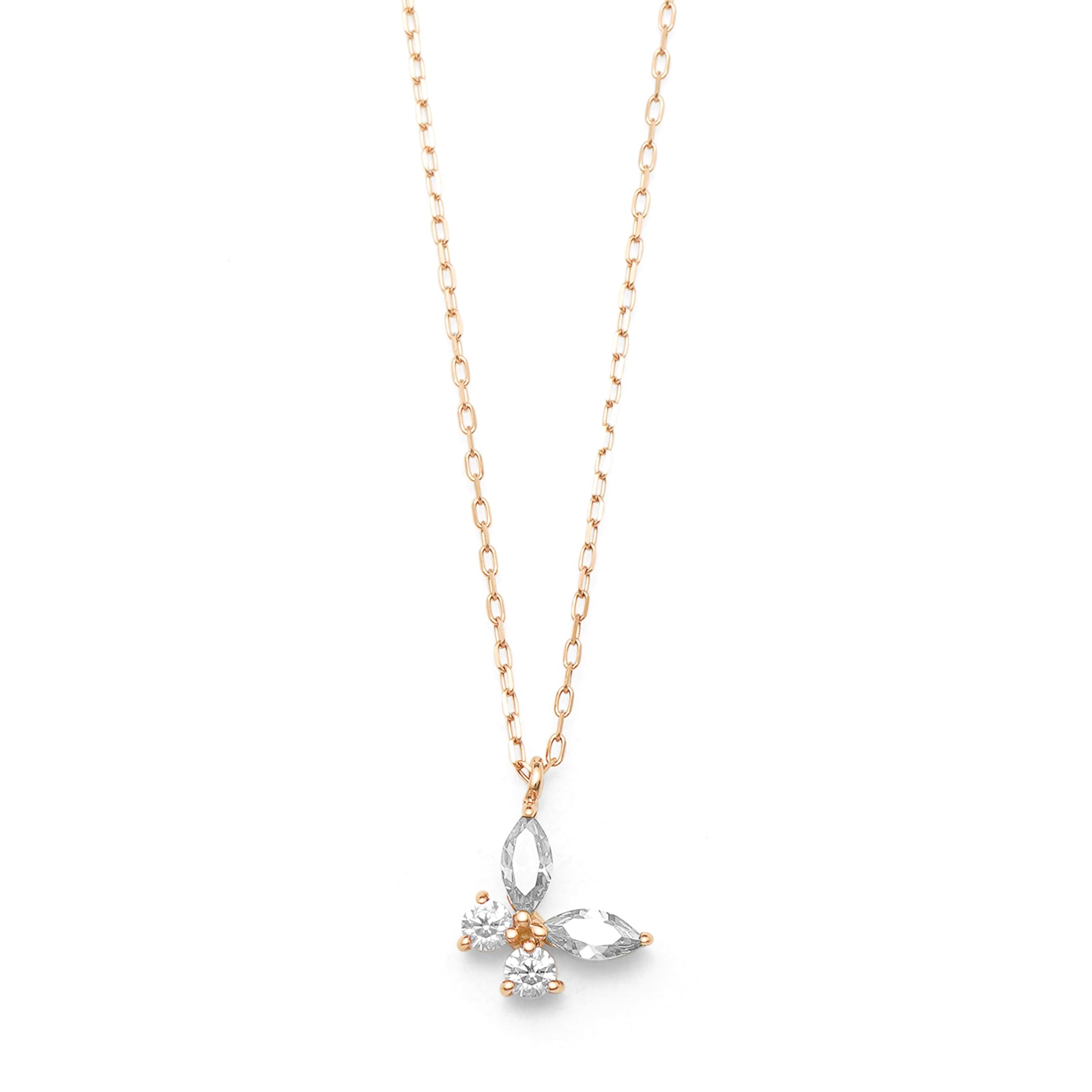 

Necklace K10 Pink Gold Cubic Zirconia Butterfly Motif [Bloom] [Official] [WEB Limited] Women s 0458-0035-0000-0000