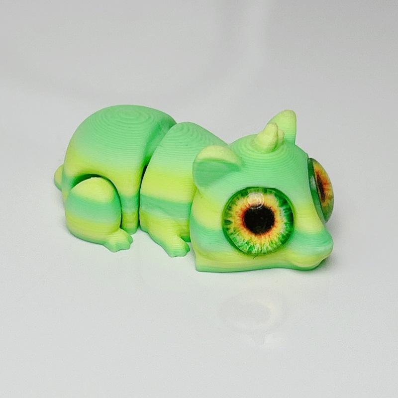 3D Printed Mini Hamster Figurines Animal Model Simulated Eyes Landscape Decorations Home Desktop Ornaments Children Toy Gifts