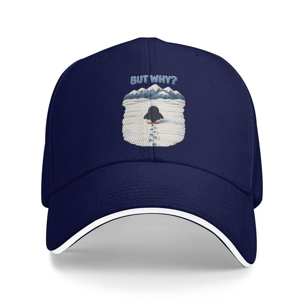 Nihilistischer Pinguin Aber Warum Meme Baseballkappe y2k Lustige Trucker-Kappe Sommer Damen Herren Wandern Angeln Snapback-Kappe