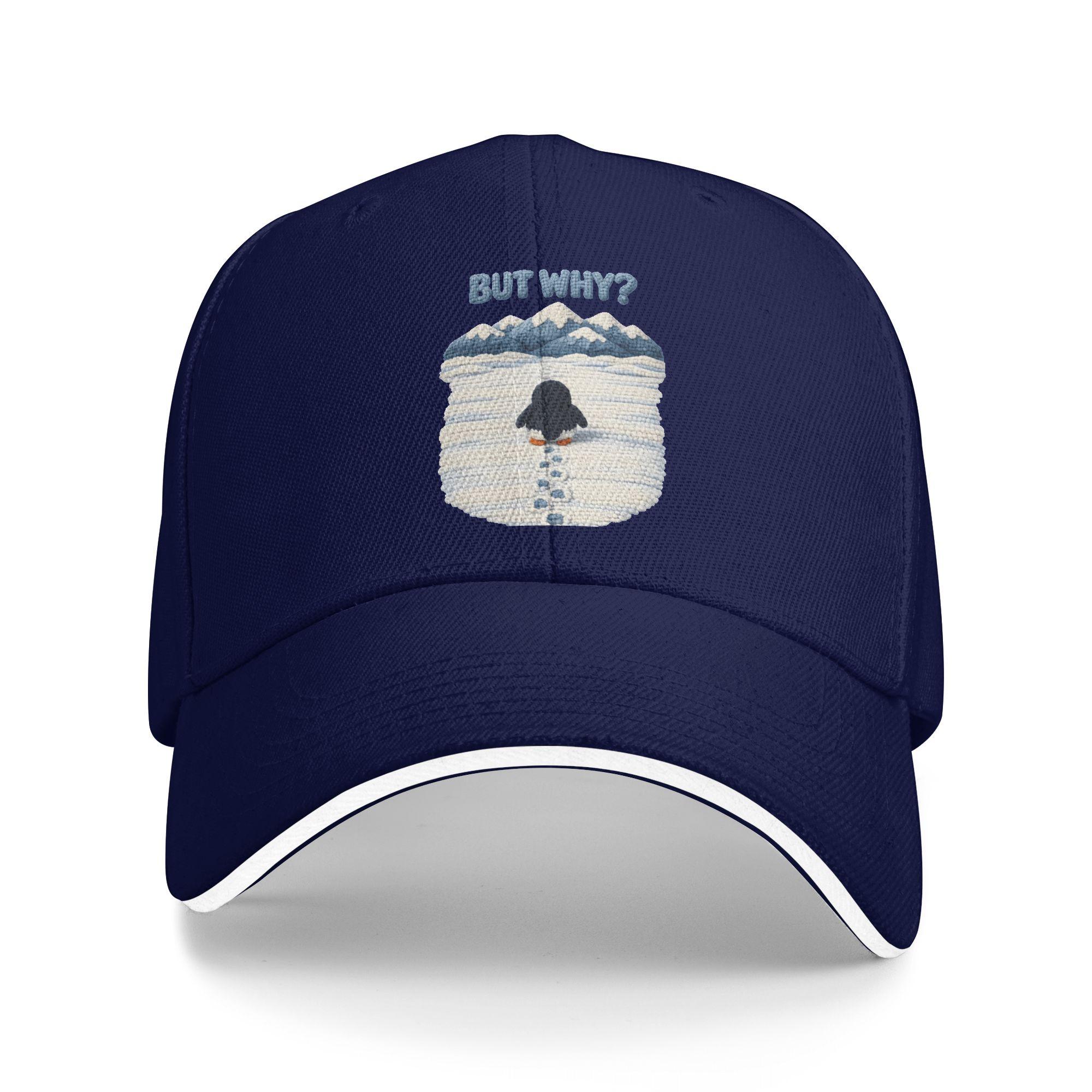 

Nihilist Penguin But Why meme Baseball Cap y2k Funny Trucker Hat Summer Female Male Hiking Fishing Snapback Cap One Size