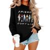 Women's And Men's Unisex Fashion Casual Long-sleeved Loose Printed Round Neck Pullover Hoodie Sweatshirt