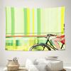 Anime Wall Tapestry Bicycle Girl Japanese Aesthetic Room Decor Manga Tapestry Bedroom Decoration Home Living Room Wall Hanging G