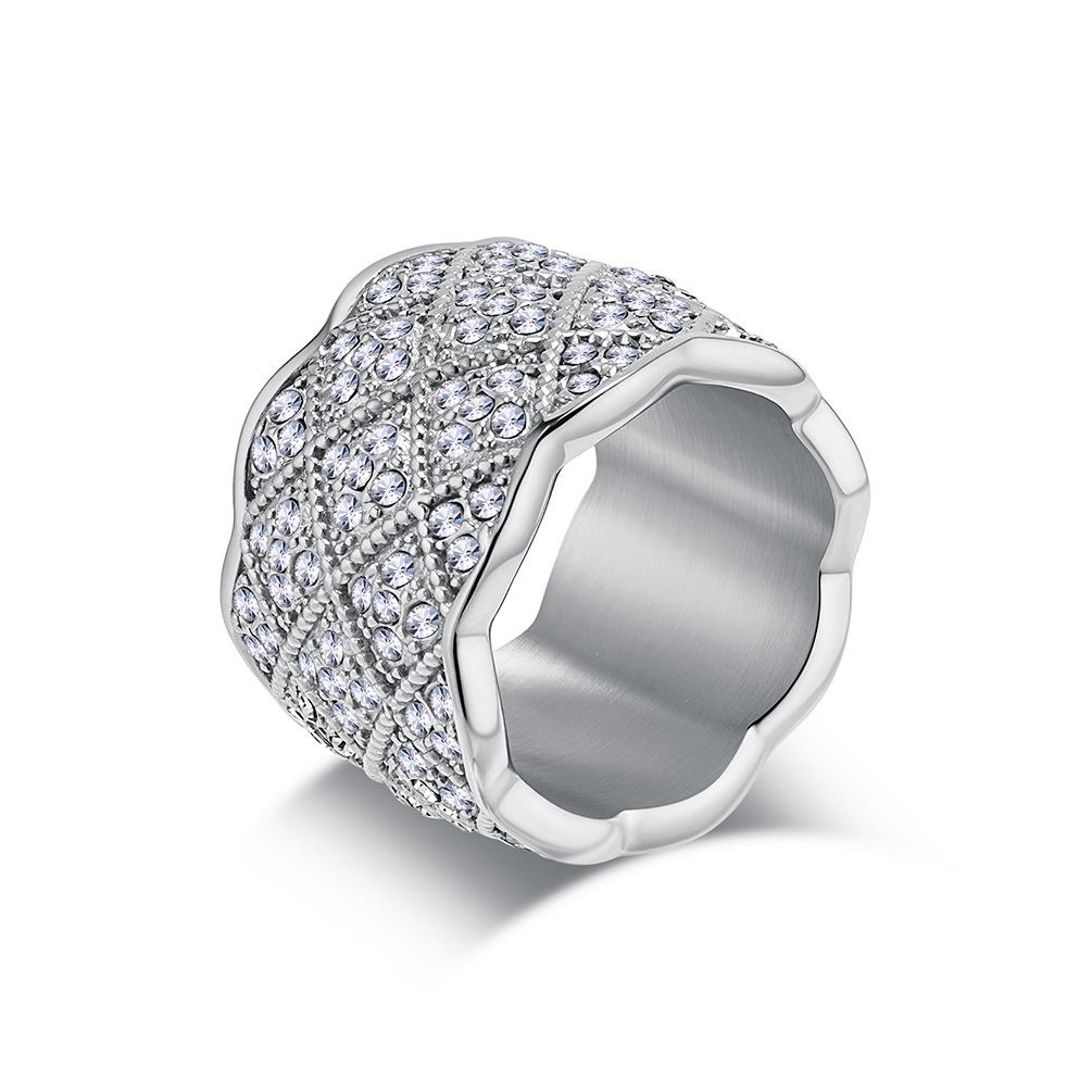 

Кольца с сеткой и бриллиантами для мужчин и женщин, высококачественные легкие роскошные персонализированные модные ювелирные изделия 10 &Steel color серебряный