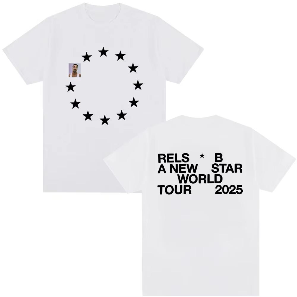 

Rels B A New Star World Tour 2026 Merch Tshirt Unisexs Women Clothing Hip Hop Tshirts Summer Cotton Harajuku T Shirts Streetwear M