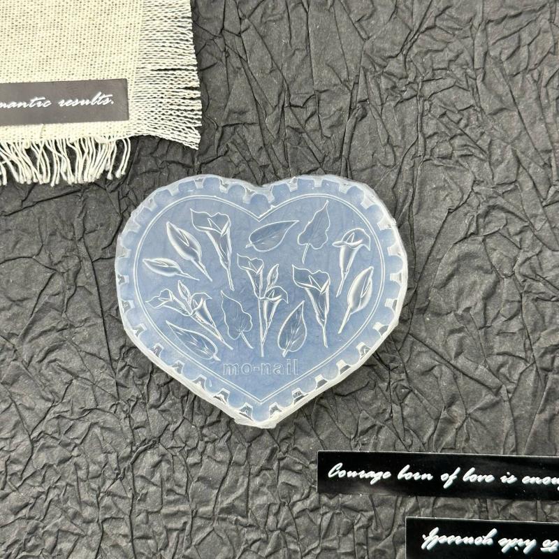 Rose Blomst Sommerfugl 3D Silikon Negler Form Tulipan Negler Maler DIY Neglekunst Dekor Myk Stemplingsform Manikyr Design Verktøy