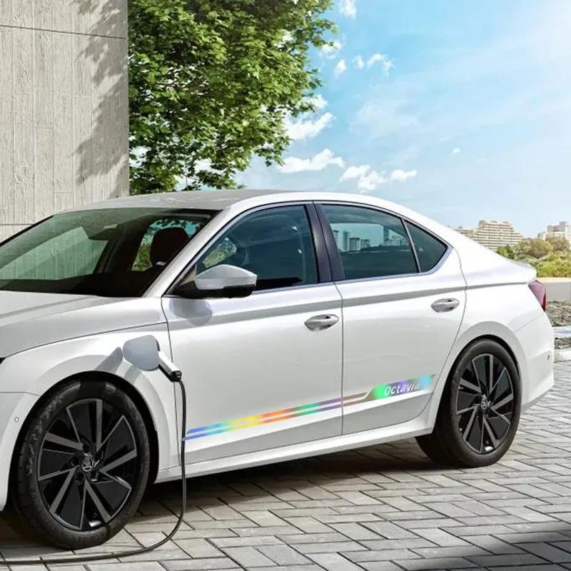 Auto Tür Seitenaufkleber für Skoda Octavia A5 A7 2 3 Combi VRS MK2 MK3 MK3 MK4 A8 A4 Tour RS Vinyl Dekor Aufkleber Auto Tuning Zubehör