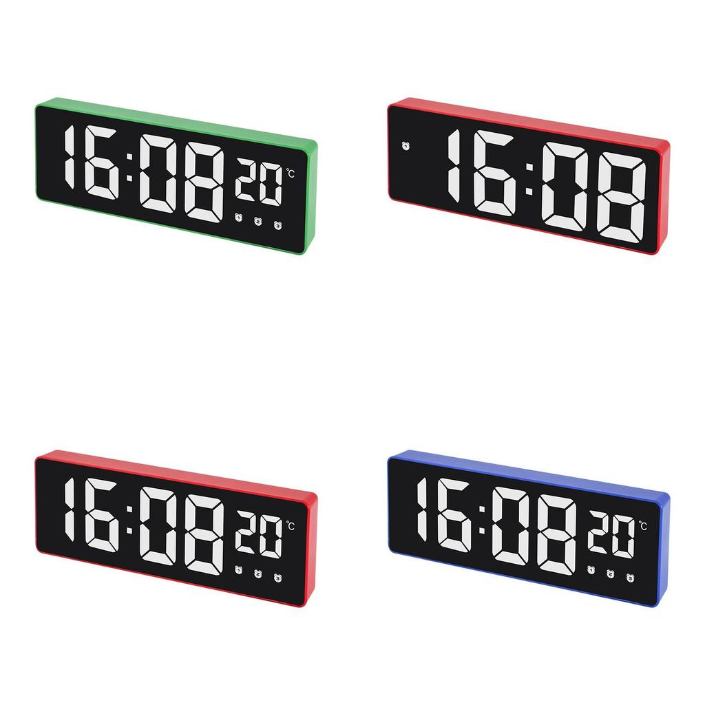 Modern Minimalist Led Digital Alarm Clock With Calendar And Temperature For Bedroom Or Office Use