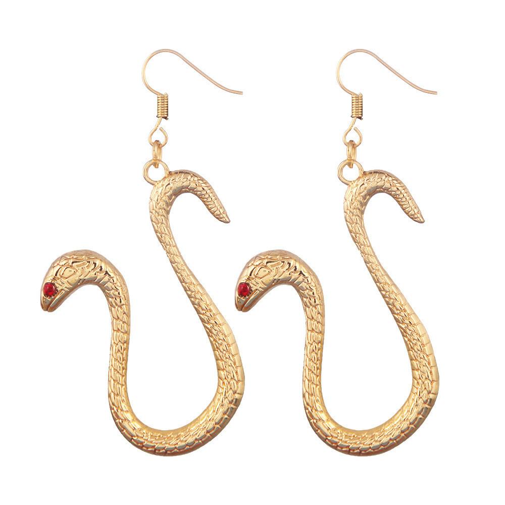 

One Piece Cartoon Snake Earrings Alloy Animal Design Jewelry For Teens And Adults Ear hook