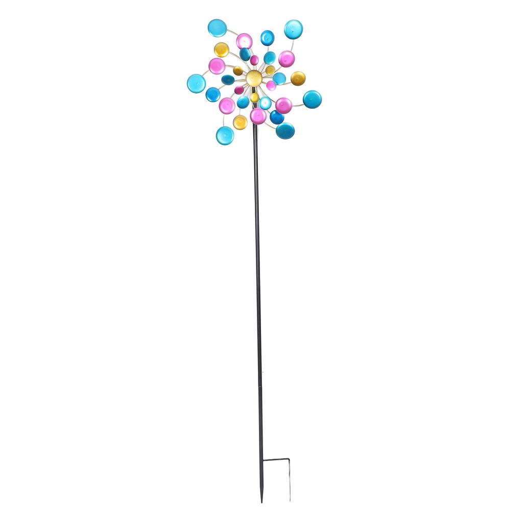 Garden Wind Spinner Colorful Metal Windmill Decoration for Outdoor Yard Lawn Patio