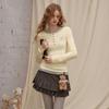 UNIFREE American Retro Pleated A-Line Mini Skirt
