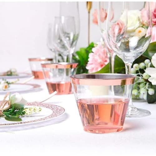 50 9 Oz. Plastic Cups, Western Food Cups, Ice Cream Cups, Clear Plastic Cups, Disposable Hard Cups, Plastic Wine Cups, Cocktail Cups, Party Cups, Styl