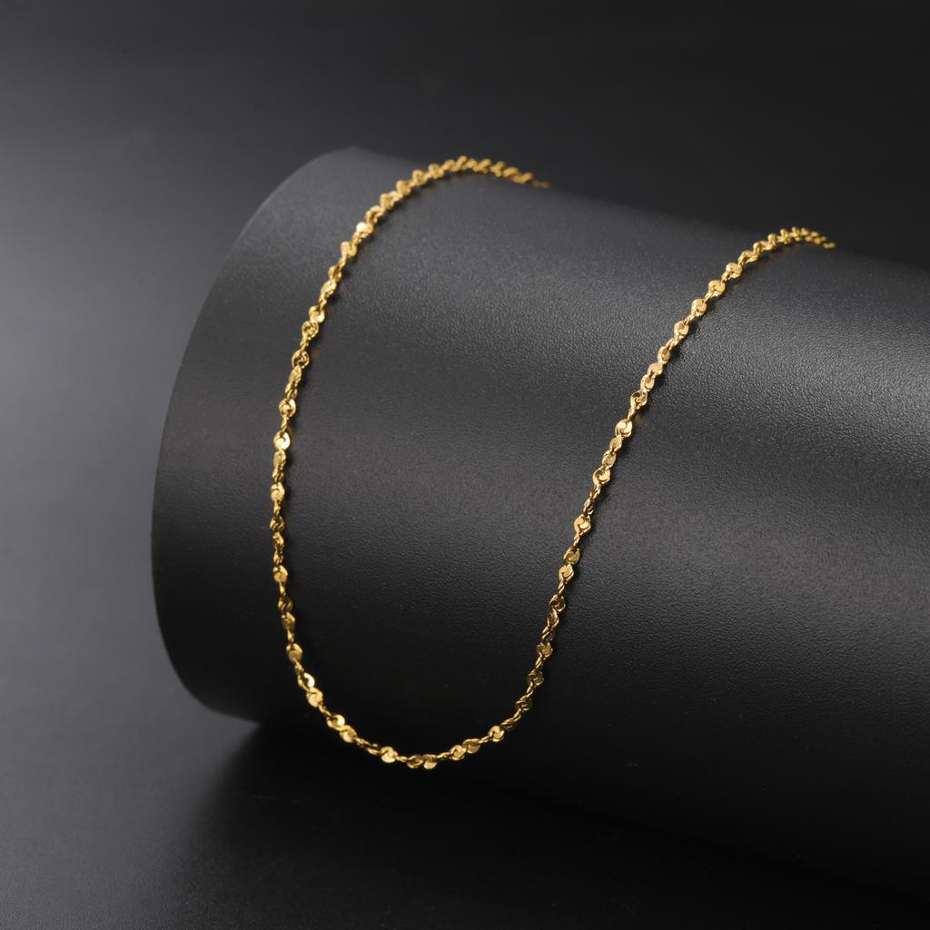 Teamer Sparkle Chain Necklace For Women Girls Stainless Steel Gold Color Basic Minimalist Necklace Choker Jewelry 2026 New