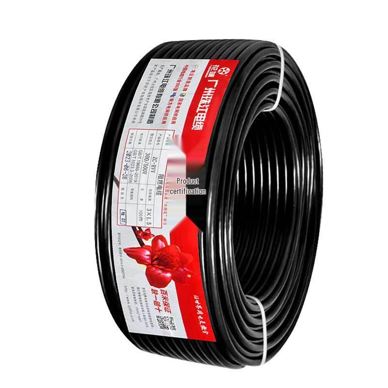 National Standard Copper Core ZC-RVV Sheathed Flexible Cable: 2/3/4/5 Core, 1/1.5/2.5/4/6 Sq mm