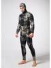 3MM Camo Neoprene Two-Piece Hooded Diving Wetsuit for Cold Protection