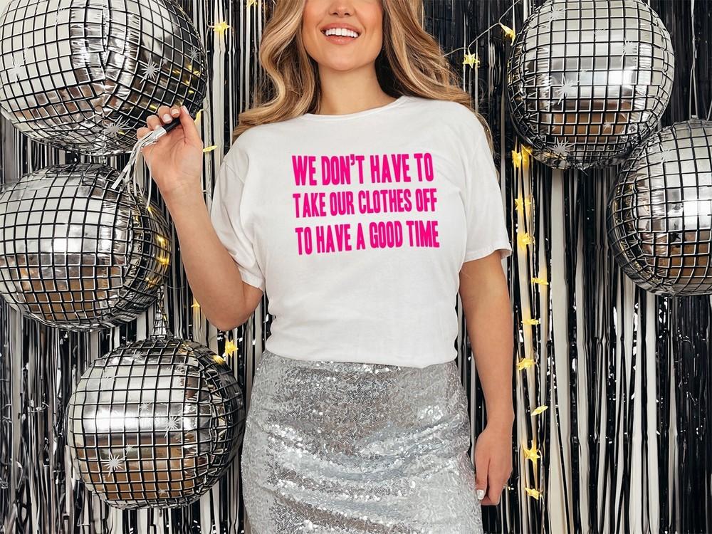 

Нам не нужно раздеваться Футболка Персонализированный маскарадный костюм 80-е 2XL