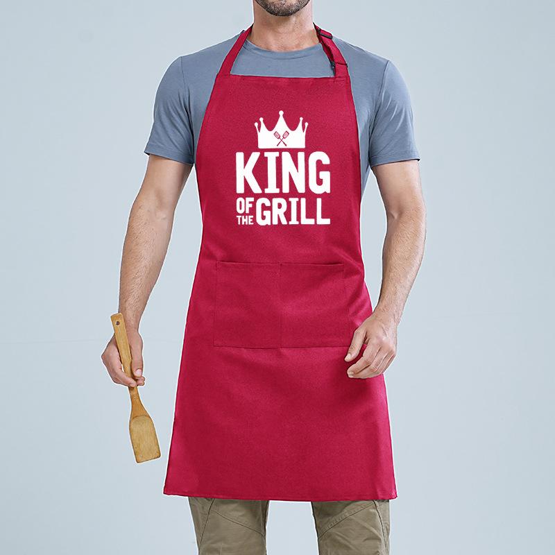 Neck Letter Printed Apron Home Kitchen Male And Female Couples Bbq Baking Catering Work Apron