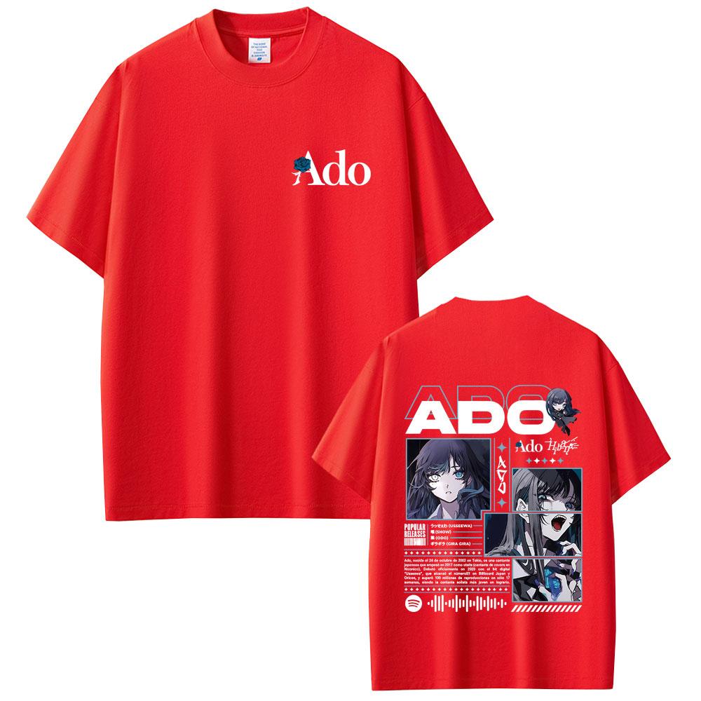 2025 Summer Ado World Tour Hibana Tshirt Male Fashion Casual Soft Cotton T Shirt Unisex Women 100 Pure Cotton Printed Tshirt