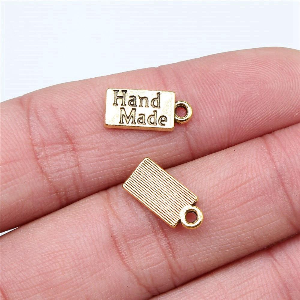 Charms Rectangle Tags Badges Friendship Pendants Minimalist Jewelry Components QC104