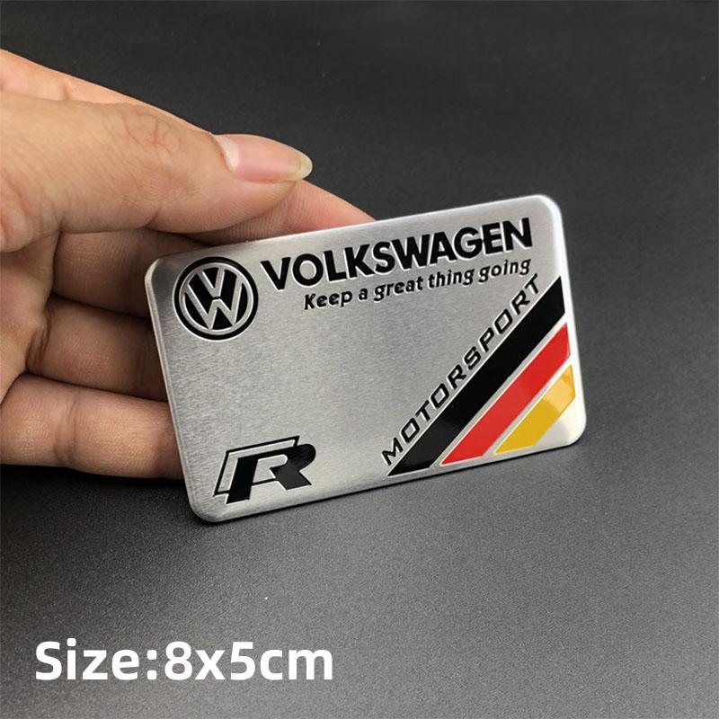 LMN1 Emblems Volkswagen Series Aluminum Badge Car Body Stickers Decals For VW GTI Polo Golf Passat Tiguan Arteon Touareg Taigo Caddy