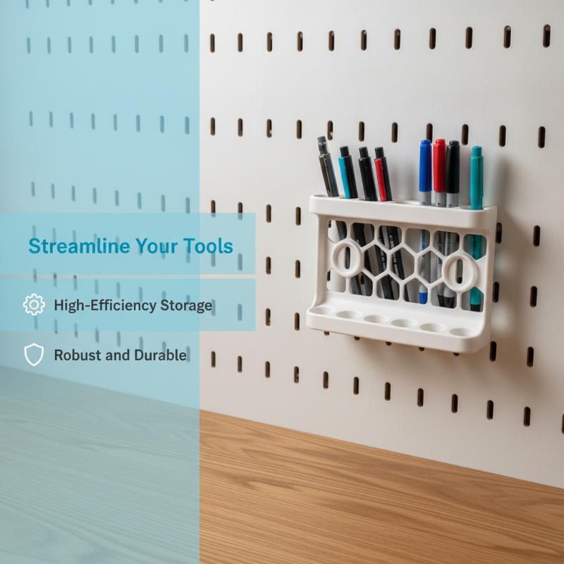 1Set Wall Mount Storage Pegboard Hanging Tool Organizer For Stationery Markers Screwdrivers And Small Tools Space-Saving Desktop