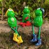 3 Pack Garden Frogs Figurines Cute Sitting Frogs Statue Sculptures Outdoor Resin Frogs Garden Decoration Yard Patio  Tabletop Bookshelf Decoration
