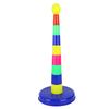 1 Set Pillars 8 Sets Rings Ringtoss Game Toys Parent Child Indoor Interactive Game(Ring Toss )