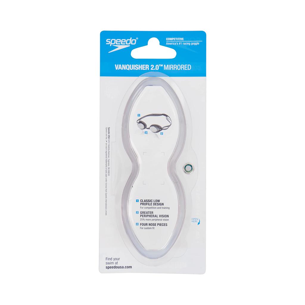 Speedo Vanquisher Mirrored Swimming Red 2.0 Goggles,