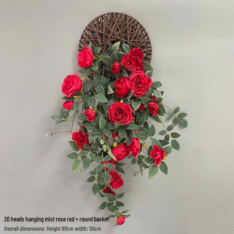 Wisteria Vine Artificial Silk Flower Wall Hanging for Indoor Decoration