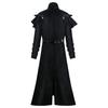 Vintage Halloween Medieval Steampunk Assassin Elves Pirate Costume Adult Men Black Long Split Jacket Gothic Armor Leather Coats