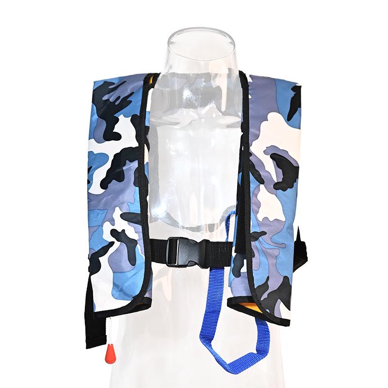 Tragbare aufblasbare Schwimmweste mit hohem Auftrieb für Erwachsene – Ideal für Meeresangeln, Schwimmen und Wasserrettung