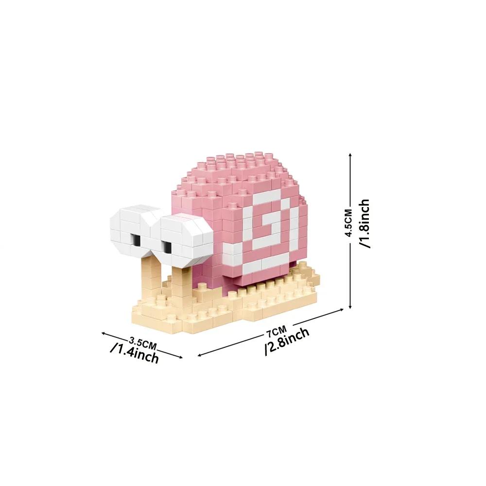 3D Micro Mini Diamond Puzzle Blocks - Cute Pet Animal Series Pig Panda Hamster Snail  Stress Relief DIY Desk Decor Collectible