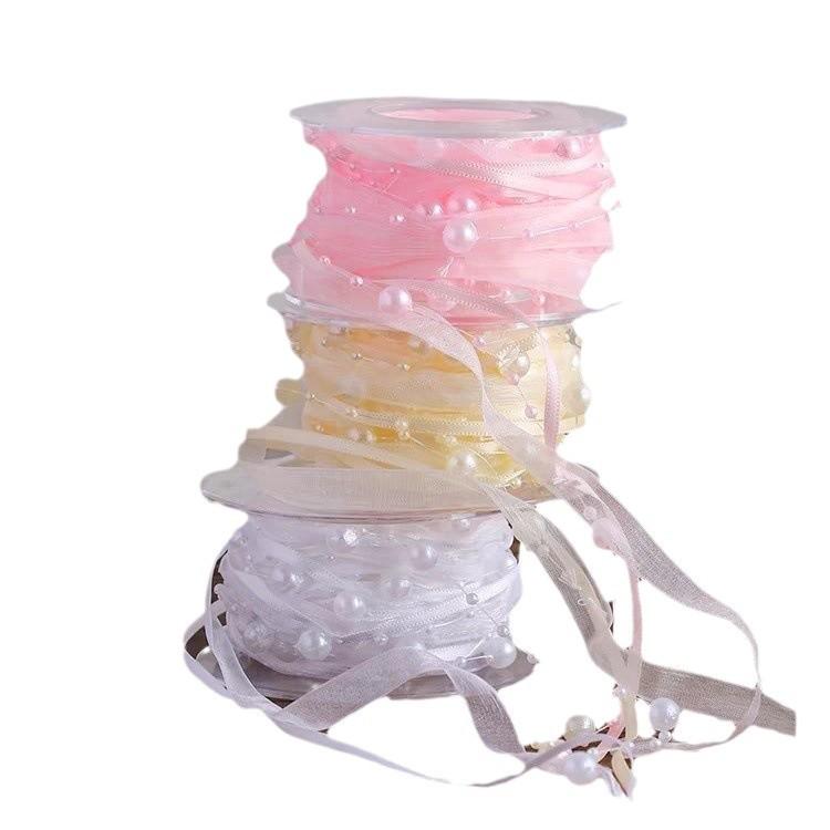 Beaded Yarn & Pearl Ribbon Handwoven Flower Shop Supplies and Accessories