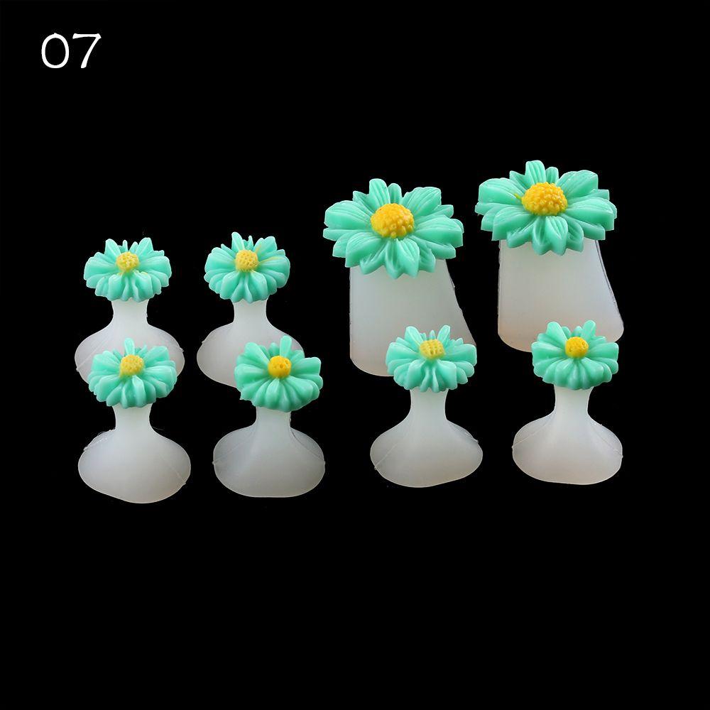 

8 Pcs New Comfortable Daisy Flower Pedicure Toe Corrector Toe Separator Silicone 7
